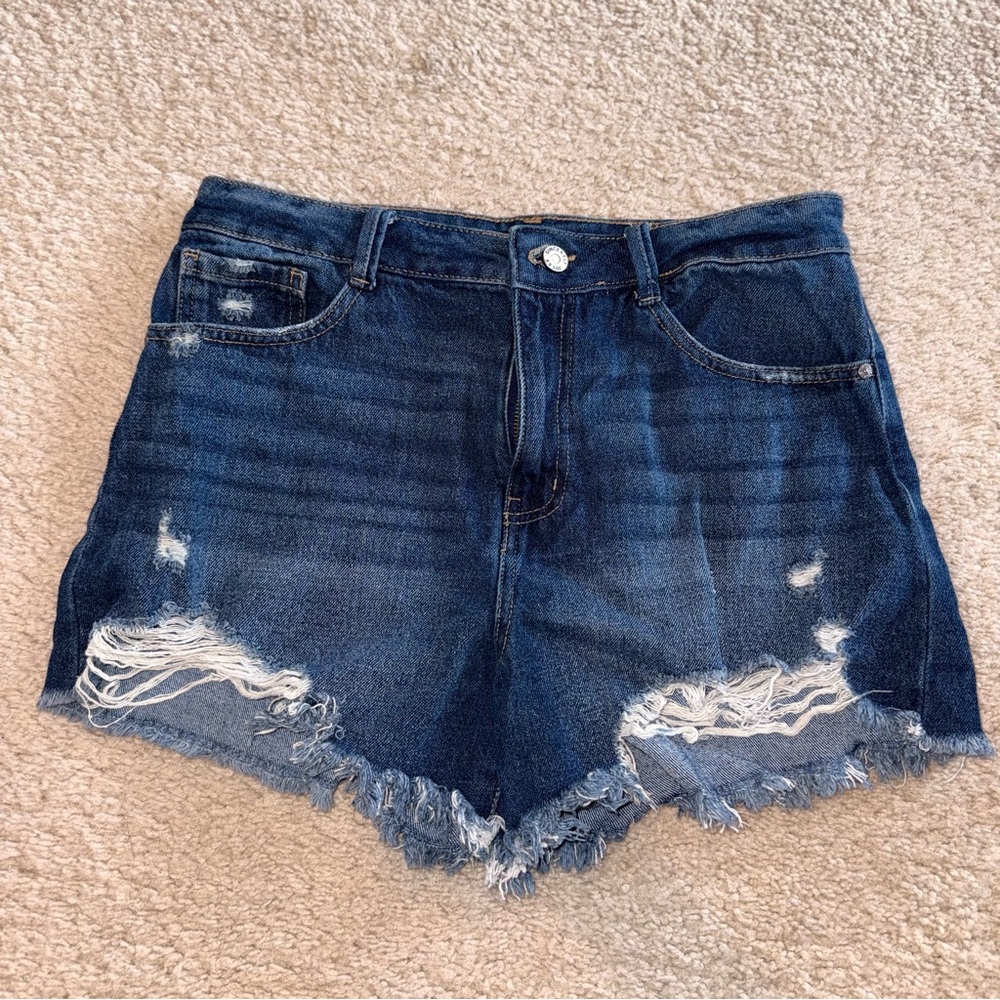 Sincerely Jules Blue Distressed Jean Shorts